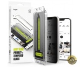 Folie de protectie Ecran Privacy Ringke Easy Slide pentru Apple iPhone 16e / 14 / 13 Pro / 13 Sticla Securizata Full Glue Set 2 bucati