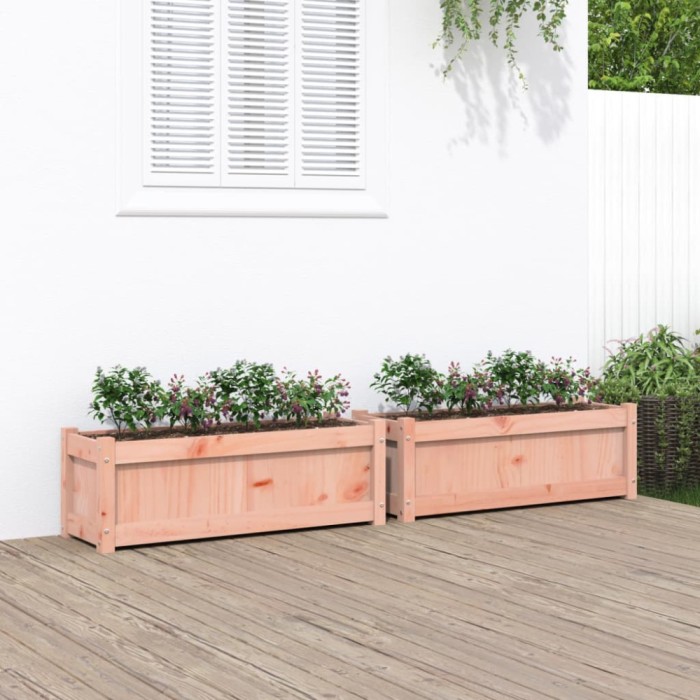 vidaXL Jardiniere de grădină, 2 buc., lemn masiv douglas 837456