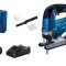 Bosch GST 185-LI Ferastrau vertical brushless 125mm + 2 acumulatori Li-Ion, 18V, 4Ah CoolPack + Incarcator rapid + variza profesionala ProAdvanced Pow