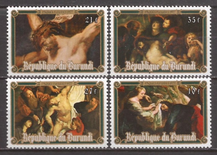 BURUNDI 1977 PICTURA RUBENS ( serie dantelata ) MNH