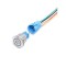 Intrerupator buton SW 4 OFF-(ON) fara retinere metal 22mm 12-24V LED