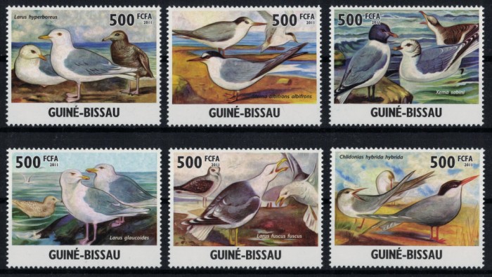 GUINEEA-BISSAU 2011 - Pasari marine / serie completa MNH (cota Michel 10&euro;)