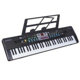 Cumpara ieftin Orga Electronica Copii 61 Clape cu Microfon, USB, MP3, Bluetooth, Radio FM, MQ-601UFB, Negru cu Alb