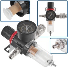 Reductor de presiune cu filtru de aer, prindere de 1/4&quot;, Geko G03163