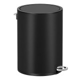 SONGMICS Cos de gunoi pentru baie, cu pedala si soft-close, 3 litri, negru Household NewTrend