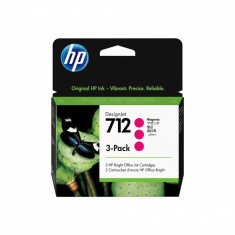 TRIPACK CARTUS MAGENTA NR.712 3ED78A ORIGINAL HP DESIGNJET T630 foto