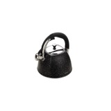 Fierbător tradițional cu fluier fabricat din inox acoperit de marmura, ceainic 2.8 litri, 21-24 cm, negru, Klausberg
