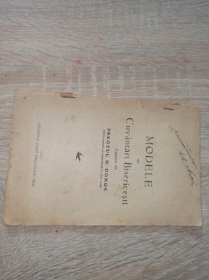 MODELE DE CUVANTARI BISERICESTI, 1927 - PREOT D. DONOS foto