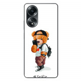Husa compatibila cu Oppo A58 4G Silicon Gel Tpu Model Bear Teddy Selfie