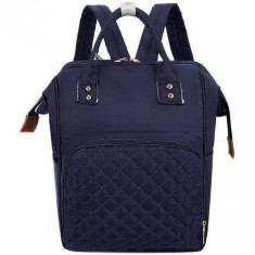 Rucsac multifunctional pentru mamici Bambinice Diamond, 30 L, impermeabil, captusit, bretele reglabile, Albastru Inchis foto