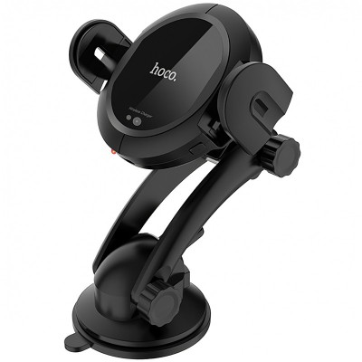 Incarcator Auto Wireless HOCO CA35 Plus, Quick Charge, 10W, Senzor IR, Negru foto