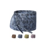 Șireturi din satin cu imprimeu leopard, lățime 4 cm pentru adidași &ndash; albastru marin 140 cm