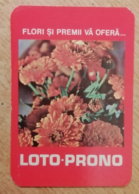 C9 10 - 1981 - Calendar de buzunar - reclama Loto - Prono foto
