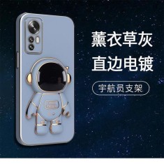 Husa de Protectie 2 in 1, Flippy, pentru Apple iPhone 14, Astronaut cu Suport, din TPU, Albastru foto