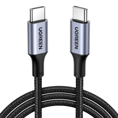 Ugreen - Data Cable US316 (70429) - Type-C to Type-C, Fast Charging, PD100W, 5A, 480Mbps, 2m - Black foto