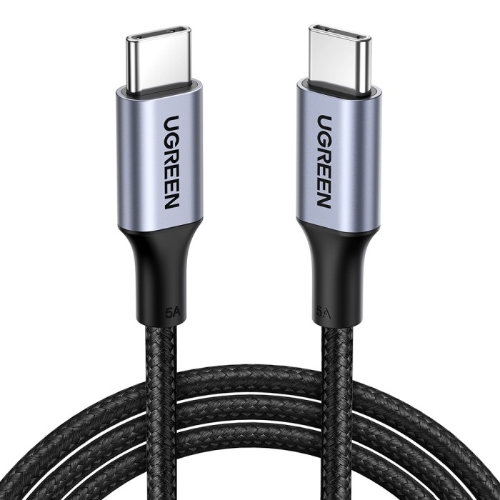 Ugreen - Data Cable US316 (70429) - Type-C to Type-C, Fast Charging, PD100W, 5A, 480Mbps, 2m - Black