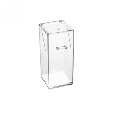 Organizator pentru pensule machiaj, transparent cu capac, 9x9x21,5 cm foto