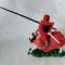 bnk jc Figurina de plastic - cavaler medieval calare cu lance