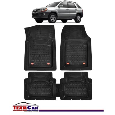 Covorase Auto TeamCar&amp;reg; Kia Sportage JE (2004-2010) - Negru - Cauciuc Rezistent Tip Tavita foto