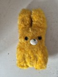 Iepuras - Jucărie veche din pluș / blăniță tip mohair &ndash; Model retro din anii '80, 16x8 cm