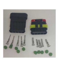 Set conectori cablu Superseal 1.5 tata-mama mufa 5 pin +10 pini inclusi + 10 garnituri incluse IP67 TE Connectivity 282107-1-SET