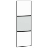 Cumpara ieftin Usa glisanta, negru, 76x205 cm, sticla securizata si aluminiu