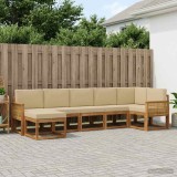 Cumpara ieftin Set de canapele de exterior 7 buc. 7-Locuri Natural si Bej