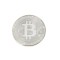 Moneda Suvenir Bitcoin, diametru 40 mm, Argintiu
