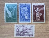 Lot 4 Timbre Romania 1947 Tratatul de Pacea 10 Februarie Regele Mihai I - RO1