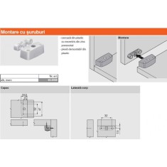 Sablon pentru demontabili blum tip carcasa pentru PAL 18/36mm