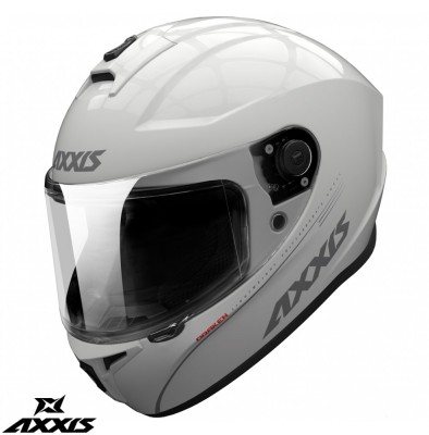 Casca integrala pentru scuter - motocicleta Axxis model Draken S V.2 A10 alb lucios &amp;ndash; tip viziera: MT-V-18C XS (53/54cm) foto