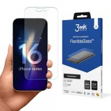 Folie de protectie Ecran 3MK FlexibleGlass pentru Apple iPhone 16 Pro Max, Sticla Flexibila, Full Glue