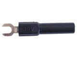 Furcă Mufă Banană 4mm 60VDC 36A Neagră
