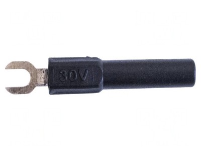 Furcă Mufă Banană 4mm 60VDC 36A Neagră foto