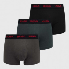 HUGO boxeri 3-pack bărbați, culoarea verde 50469766
