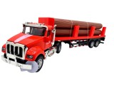 Macheta TIR Transport Lemne &ndash; Metal Die-Cast, cu busteni detasabili