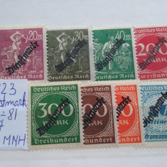 1923-Germania-Dienst.-Partial set-MNH+MH