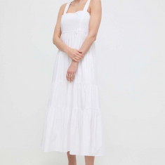 MICHAEL Michael Kors rochie culoarea alb, midi, evazati