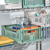 Ladă Pliabilă, Model Gri, Dimensiuni 40x30x14.5 cm, Capacitate 15 Litri, Plastic