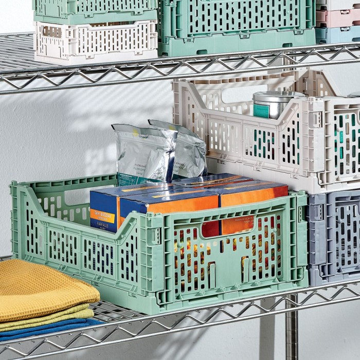 Ladă Pliabilă, Model Gri, Dimensiuni 40x30x14.5 cm, Capacitate 15 Litri, Plastic