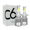 Set 2 LED-uri Auto Techstar&reg; C6, H4, 36w, 3800 Lumeni, 6500K, AUTO, 12-24 Volti, COB