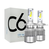 Cumpara ieftin Set 2 LED-uri Auto Techstar&reg; C6, H4, 36w, 3800 Lumeni, 6500K, AUTO, 12-24 Volti, COB
