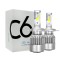 Set 2 LED-uri Auto Techstar&reg; C6, H4, 36w, 3800 Lumeni, 6500K, AUTO, 12-24 Volti, COB