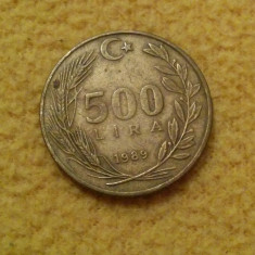 Turcia - 500 lire - 1989 (moneda, M0003) foto