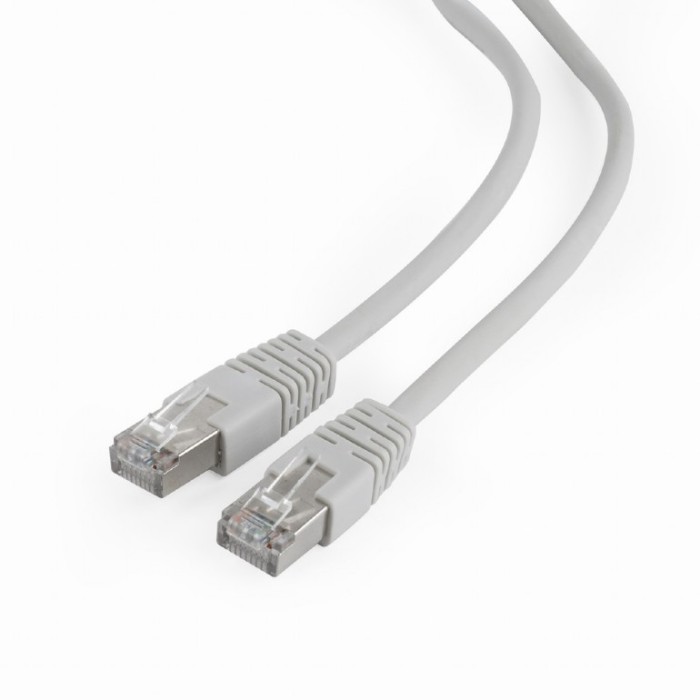 PATCH CORD FTP GEMBIRD Cat6, LSZH, cupru-aluminiu, 5 m, gri, AWG26, ecranat &quot;PP6-LSZH-5M&quot; (timbru verde 0.18 lei)