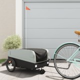 Gossi remorca pentru biciclete, negru si gri, 45 kg, fier