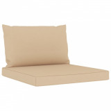 Perne pentru canapea din paleți, 2 buc., bej, material textil, vidaXL