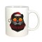 Cana alba personalizata Cat Black Santa, INOVATIX&reg;. 330 ml
