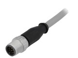 Conector HARTING M12 tată 12 pini drept cu cablu 0,5m PVC