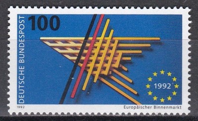 Germania 1992- Piața Uniunii Europene &amp;#039;92, MNH foto